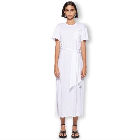 Jonathan Simkhai Sara Organic Cotton Dress White Large NWT - Picture 1 of 12